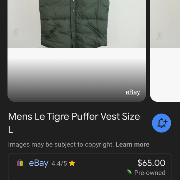 Le Tigre men's L multiple puffer vest. - Picture 5 of 8